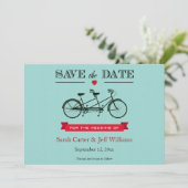 Tandem-Fahrrad Speichern Sie die Datumskarten Save The Date (Stehend Vorderseite)