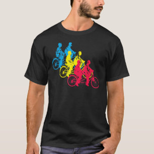 Tandem-Fahrrad Vintage Retro BMX-Fahrrad Fahrer Re T-Shirt