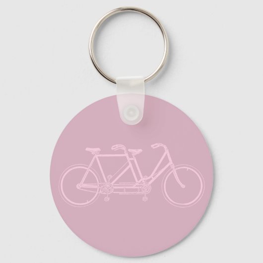 Tandem Fahrrad Zweisitzer Fahrrad Art CUSTOM FARBE Schlüsselanhänger (Vorderseite)