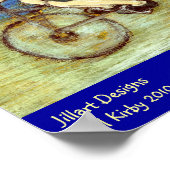 Tandem-Fahrradabdruck Poster (Ecke)