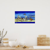 Tandem-Fahrradabdruck Poster (Küche)