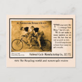 Tandem Fahrradgeschichte US. Nationalmannschaft Vi Postkarte (Vorderseite)
