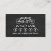 Tandem-Fahrradkhalkboard, Antiquitätengeschäft Treuekarte (Vorderseite)