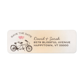 Tandem-Fahrradsiegel Save the Date