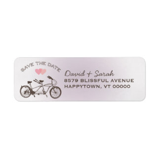 Tandem-Fahrradsiegel Save the Date