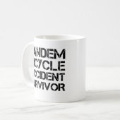 Tandem-Fahrradunfallüberleben Kaffeetasse (Vorderseite Links)