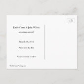 Tandem FahrradWedding Save the Date Postcard Ankündigungspostkarte (Rückseite)