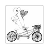 Tandem-Liebe-Fahrrad-Briefmarke Gummistempel (Prägung)