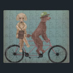 Tandem Puzzle<br><div class="desc">Poodle Tandem von Fabfunky. Die Poodles fahren mit dem Fahrrad im skurrilen Steampunk-Stil. | 192042D</div>