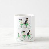 Tandem-Radfahrer Kaffeetasse (Mittel)
