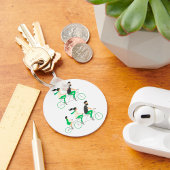 Tandem-Radfahrer Schlüsselanhänger