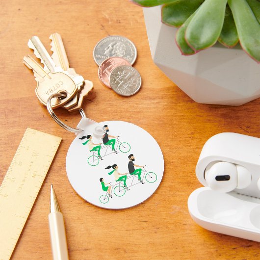 Tandem-Radfahrer Schlüsselanhänger