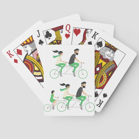 Tandem-Radfahrer Spielkarten (Rückseite)