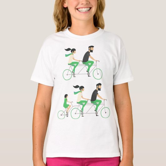 Tandem-Radfahrer T-Shirt (Vorderseite)