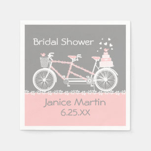 Tandem-Radhochzeit Serviette