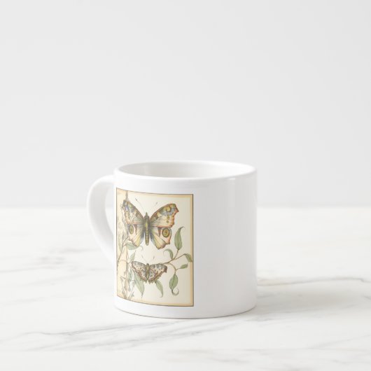 Tandem schlägt über grüne Blätter Espressotasse (Vorderseite Links)