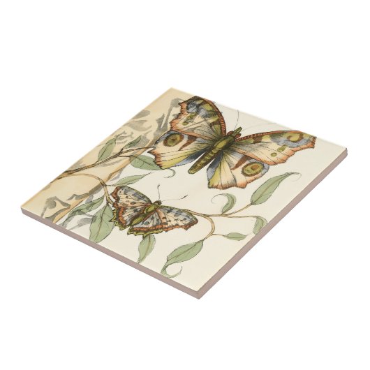 Tandem schlägt über grüne Blätter Fliese (Seite)