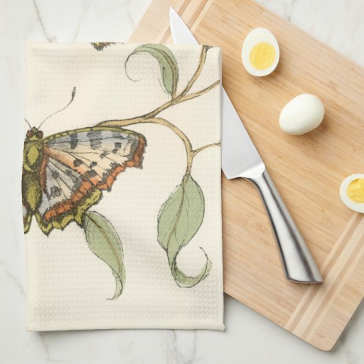 Tandem schlägt über grüne Blätter Geschirrtuch (Viertel Falte)