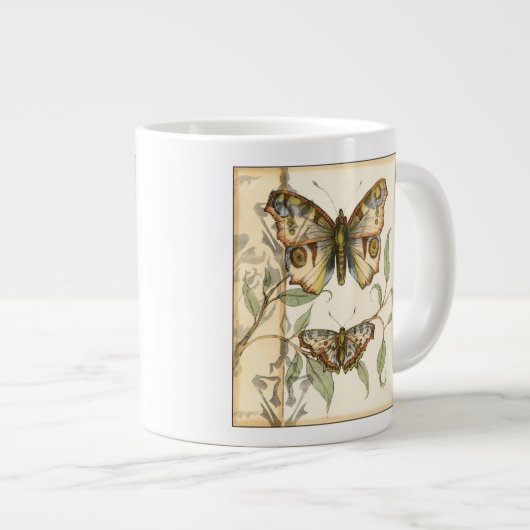 Tandem schlägt über grüne Blätter Jumbo-Tasse (Vorderseite Rechts)