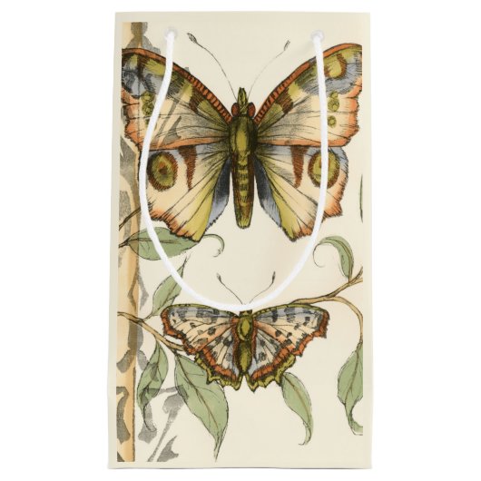 Tandem schlägt über grüne Blätter Kleine Geschenktüte (Vorderseite)