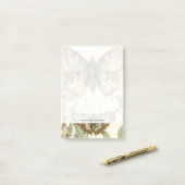 Tandem schlägt über grüne Blätter Post-it Klebezettel (Auf Schreibtisch)