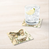 Tandem schlägt über grüne Blätter Rechteckiger Pappuntersetzer (Vor Ort)