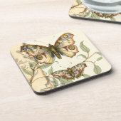 Tandem schlägt über grüne Blätter Untersetzer (Linke Seite)