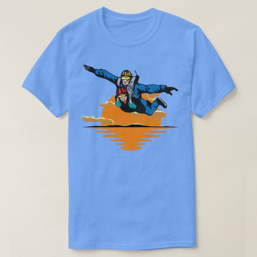 Tandem Skydive Skydiver freier Fall T-Shirt (Design vorne)