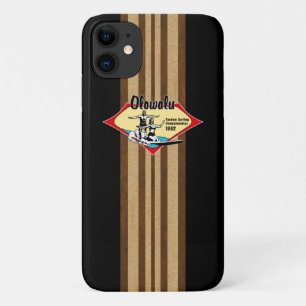 Tandem-Surfen Hawaiian-falsches Holz-schwarzes Sur Case-Mate iPhone Hülle