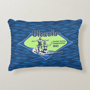 Tandem-Surfen Hawaiian Vintage-Surf-Design Dekokissen