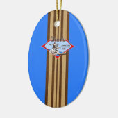 Tandem Surfen Hawaiianische Imitate Holzsurfboard Keramikornament (Links)