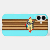 Tandem Surfen Hawaiianische Imitate Wood Aqua Surf Case-Mate iPhone Hülle (Rückseite (Horizontal))