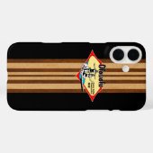 Tandem Surfen Hawaiianische Imitate Wood Black Sur Case-Mate iPhone Hülle (Rückseite (Horizontal))