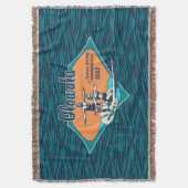 Tandem Surfen Hawaiianisches Vintages Surfdesign Decke (Vorderseite Vertikal)