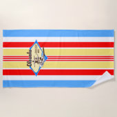 Tandem Surfen Hawaiianisches Vintages Surfen - Bla Strandtuch (Vorderseite)