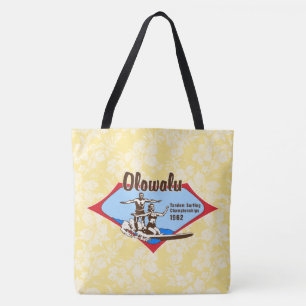 Tandem-Surfing-Hawaiian-Vintage-Hibiskus-Strandtas Tasche