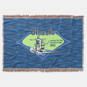 Tandem-Surfing Hawaiian Vintage-Surf-Design Decke