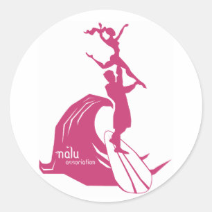 Tandem Surfsticker Pinky Runder Aufkleber