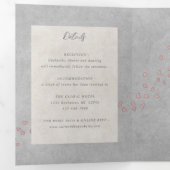 Tandembike mit Herz Hochzeit Dreifach Gefaltete Einladung (Innen Erste Seite)