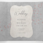 Tandembike mit Herz Hochzeit Dreifach Gefaltete Einladung (Innenseite Mitte)