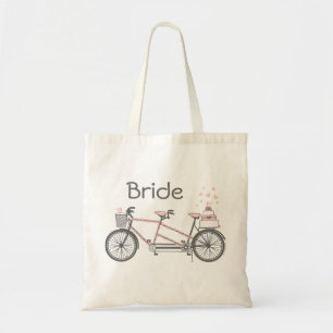 Tandemfahrrad, das personalisierte Tasche Wedding