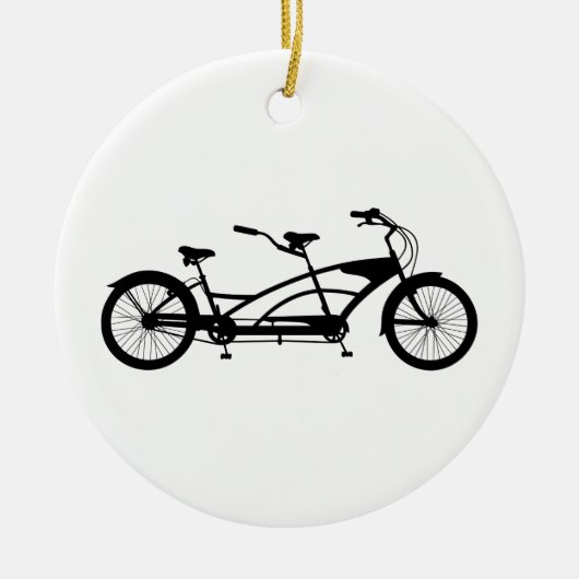 Tandemfahrrad Keramik Ornament (Vorne)