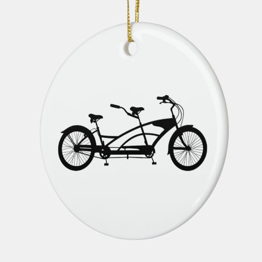 Tandemfahrrad Keramik Ornament (Links)