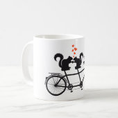 Tandemfahrrad mit Eichhörnchen Kaffeetasse (Vorderseite Links)