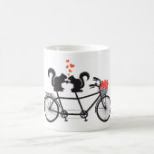 Tandemfahrrad mit Eichhörnchen Kaffeetasse (Mittel)