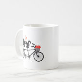 Tandemfahrrad mit Eichhörnchen Kaffeetasse (Vorderseite Links)