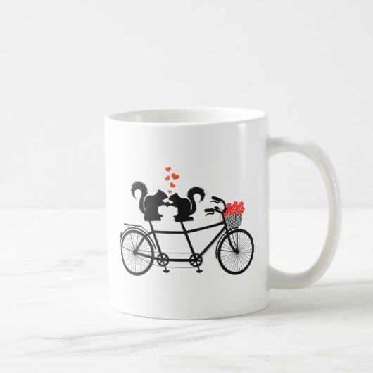 Tandemfahrrad mit Eichhörnchen Kaffeetasse (Rechts)