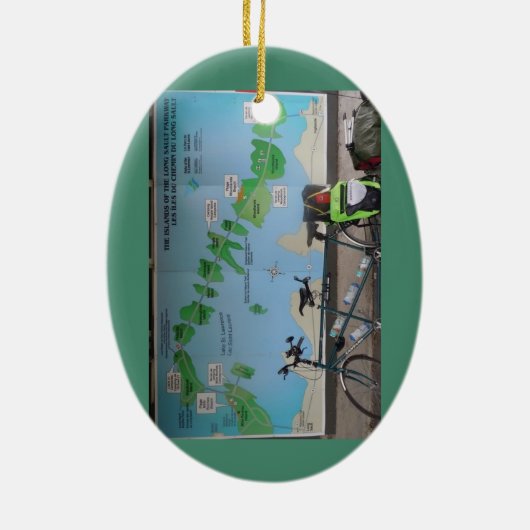 Tandemfahrrad-Verzierung Keramikornament (Hinten)