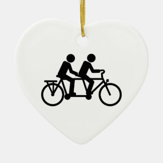 Tandemfahrradfahrrad Keramik Ornament