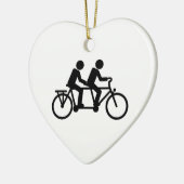 Tandemfahrradfahrrad Keramik Ornament (Links)